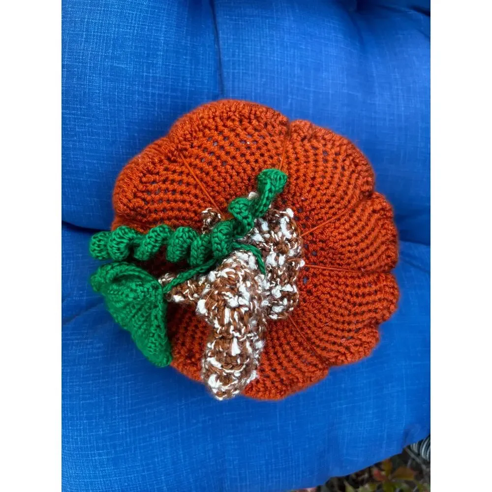 Set of 3 Handmade Pumpkin Plushie Throw Pillows, Cottagecore, Cozy Fall Accents
